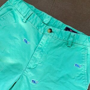 Vineyard Vines Green Shorts with Whale Embroidery - Boys  size 16